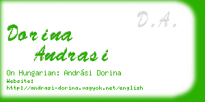dorina andrasi business card