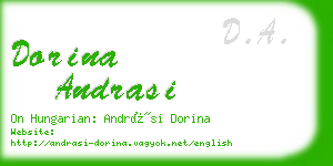 dorina andrasi business card